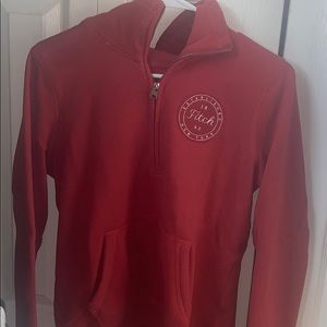 Red Abercrombie and Fitch hoodie